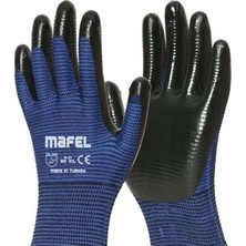 Mafel Zebra Eldiven No:10 (Mavi/siyah) 12 Çift