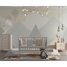 Özel Duvarlar Soft Renk Dağlar Çocuk Odası Duvar Kağıdı