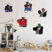 Kt Grup Kafadar Goriller Çocuk Odası Duvar Sticker Seti