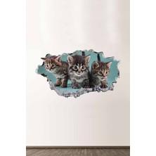 Kt Grup Sevimli Yavru Kediler 3D Duvar Sticker