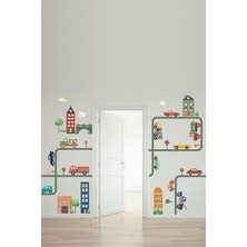 Kt Grup Şehir Hayatı Transportation Xl Duvar Sticker Seti