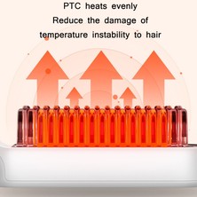 Puluzpuluz Usb Şarjlı Taşınabilir Saç Düzleştirme Tarağı (Yurt Dışından)