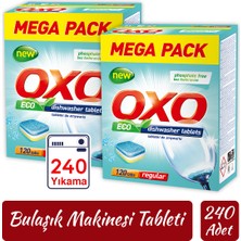 Oxo Bulaşık Makinesi Tableti Mega Paket Deterjan 240 Tablet Hepsi Bir Arada (2X120)