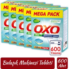 Oxo Bulaşık Makinesi Tableti Mega Paket Deterjan 600 Tablet Hepsi Bir Arada (5X120)