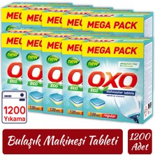 Oxo Bulaşık Makinesi Tableti Mega Paket Deterjan 1200 Tablet Hepsi Bir Arada (10X120)