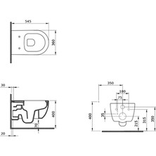 Bocchi V-Tondo Rimless Asma Klozet Kanalsız Kapak Hariç Mat Somon 1416-032-0128