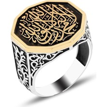 Takı925 Kelimei Tevhid İşlemeli Selçuklu Motif Gümüş Yüzük