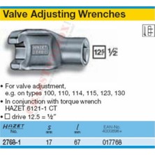Hazet 2768-1 M130-180 Ozel Subap Ayar Lokma Anahtari 17MM