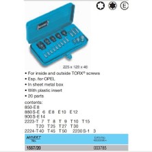 Hazet Torx Seti Special 1/4-3/8 Torx Lokmalar ve Bit Uçlar 20 Prç