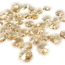 Ada Avize 14 mm Bal-Şampanya Octagon Işlenmiş Avize Taşı 10 Adet