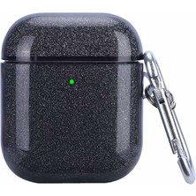 MobaxAksesuar Apple Airpods 1. / 2. Nesil ile uyumlu Kılıf Silikon Simli Parlak Shining Case 17