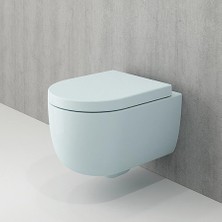 Bocchi V-Tondo Rimless Asma Klozet Kanalsız Kısa Kapak Hariç Mat Buz Mavisi 1417-029-0128