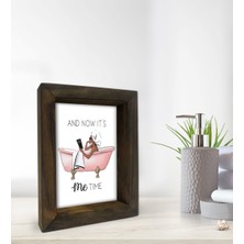 Bk Gift Banyo Dekoratif Doğal Masif Ahşap Çerçeve 15X20CM-26