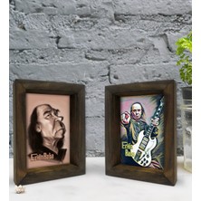 Bk Gift Erkin Baba Tasarımlı Dekoratif 2'li Doğal Masif Ahşap Çerçeve 15X20CM-2