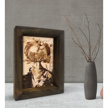 Bk Gift Atatürk Temalı Dekoratif Doğal Masif Ahşap Çerçeve 15X20CM-41