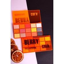 Berry 15'li Berry Cola Renkli Turuncu Ambalajlı Sedefli ve Mat Far Paleti Iman Of Noble