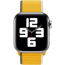 Kyver Apple Watch Seri 10 46MM, Seri 9/8/7/6/SE/5/4/3 Spor Loop Kordon 45MM 44MM 42MM Uyumlu Ayçiçeği Sarı