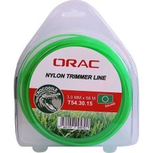 Orac Motorlu Tırpan Misinası Yuvarlak Yeşil 3 mm 56 mt