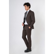 White Stone Sint-Niklaas Slim Fit 6 Drop Takım Elbise Desenli