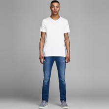 Jack & Jones Basic Erkek Beyaz Tişört (12133914-W)