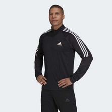 Adidas Aeroready Sereno Cut 3-Stripes Erkek Siyah Sweatshirt (H28908)