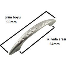 Saneks Noktali 5 Adet Kulp 64MM Saten