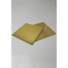 dekoralife Dekoratif Pleksi Ayna Gold 20X20 cm (4 Adet)