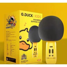 G.duck Küçük Sarı Ördek Çocuk Mikrofonu Karikatür Eğlenceli Ev Entegre K Song Bluetooth Dome Mikrofon Maks 2. Nesil (Yurt Dışından)