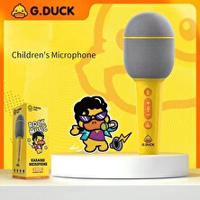 G.duck Küçük Sarı Ördek Çocuk Mikrofonu Karikatür Eğlenceli Ev Entegre K Song Bluetooth Dome Mikrofon Maks 3. Nesil (Yurt Dışından)