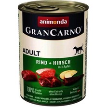 Animonda gran Carno Sığır Etli Geyik ve Elmalı Yetişkin Köpek Konservesi 400 gr