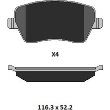 Kale Ön Fren Balatası Renault Clio Megane Kangoo Captur Modus Zoe / Dacia Duster Logan Dokker Lodgy / Nissan Micra Note / Suzuki Swift Splash Uyumlu 23973 174 04 Ans KD13 Oem 43022TL0G50 7701208422