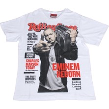Atlantis Rolling Stone Eminem Tişört Beyaz