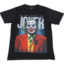 Atlantis Joker Put On A Happy Face Tişört Siyah