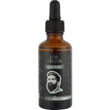 L'or Argan Lor Argan Men Beard Oil Nemlendirici Onarıcı Argan Bakım Yağı Saç Sakal Serumu 50ML