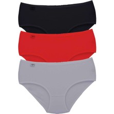 Royaleks 3 Adet Tutku Kadın Yüksek Bel Bato Ince Lastik Külot S2