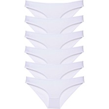 Royaleks 6 Adet Süper Eko Set Likralı Kadın Slip Külot Beyaz