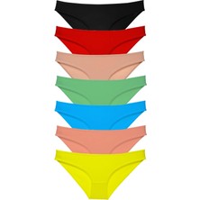 Royaleks 7 Adet Süper Eko Set Likralı Kadın Slip Külot Çok Renkli