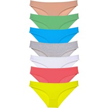 Royaleks 7 Adet Süper Eko Set Likralı Kadın Slip Külot Çok Renkli