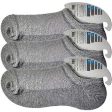 Royaleks Gri Erkek Görünmez Çorap 3 Çift