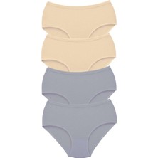 Royaleks 4 Adet Tutku Kadın Yüksek Bel Bato Kalın Lastik Külot S8