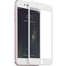 Tria Apple iphone 7 8 Se 2020 Uyumlu Tam Kaplayan Kavisli Darbe Emici Telefon Ekran Koruyucu Cam Beyaz Şeffaf