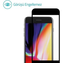 Tria Apple iphone 7 8 Se 2020 Uyumlu Tam Kaplayan Kavisli Darbe Emici Telefon Ekran Koruyucu Cam Beyaz Şeffaf