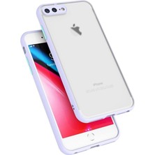 Tria Apple iPhone 7 8 Se 2020 Uyumlu Kamera Lens Korumalı Arkası Mat Silikon Telefon Kılıfı Lila