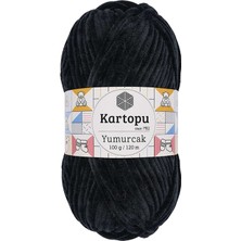 Kartopu Yumurcak Kadife El Örgü Ipi Siyah K940