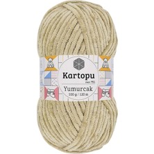 Kartopu Yumurcak Kadife El Örgü Ipi Bej K856