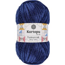 Kartopu Yumurcak Kadife El Örgü Ipi Lacivert K635