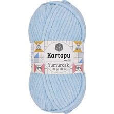 Kartopu Yumurcak Kadife El Örgü Ipi Bebe Mavi K523