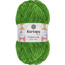 Kartopu Yumurcak Kadife El Örgü Ipi Yeşil K469