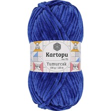 Kartopu Yumurcak Kadife El Örgü Ipi Gece Mavisi K524