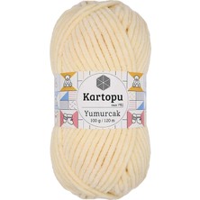 Kartopu Yumurcak Kadife El Örgü Ipi Koyu Krem K349